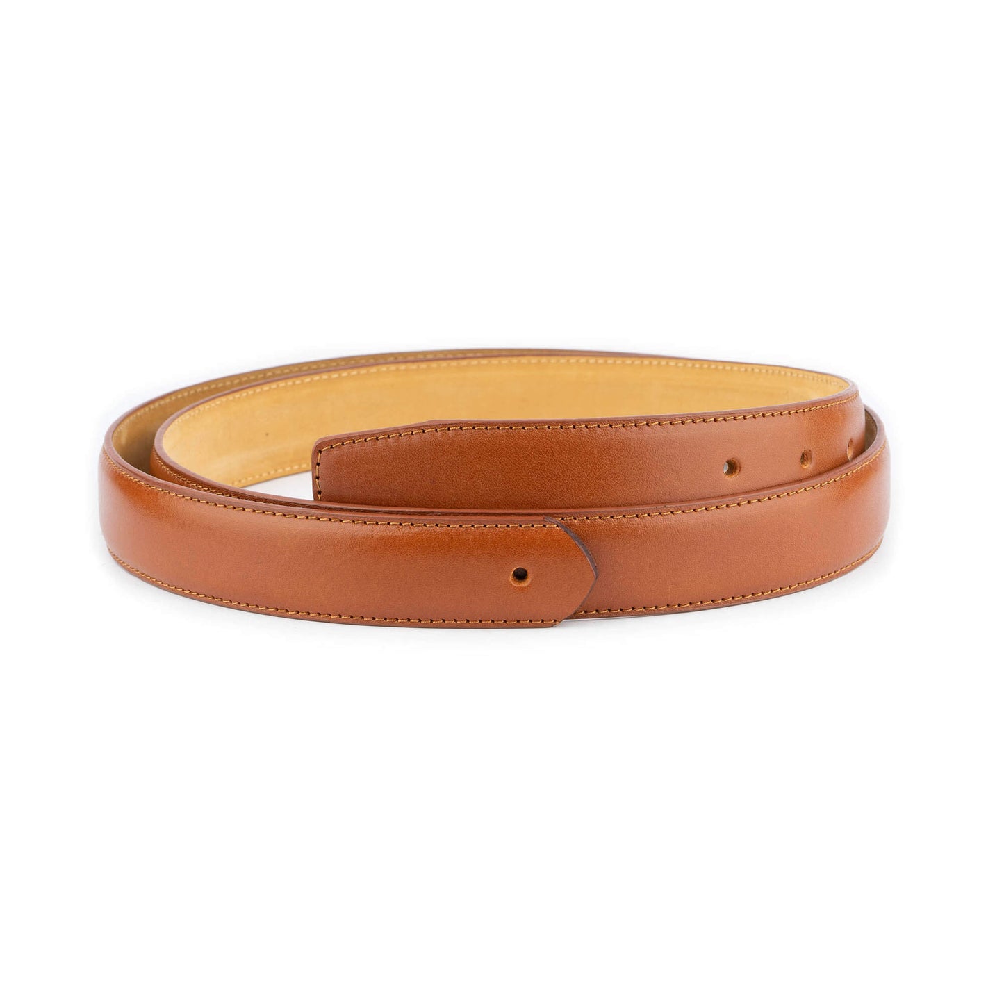 Light Brown Leather Belt Strap For Ferragamo Mens Buckle Replacement