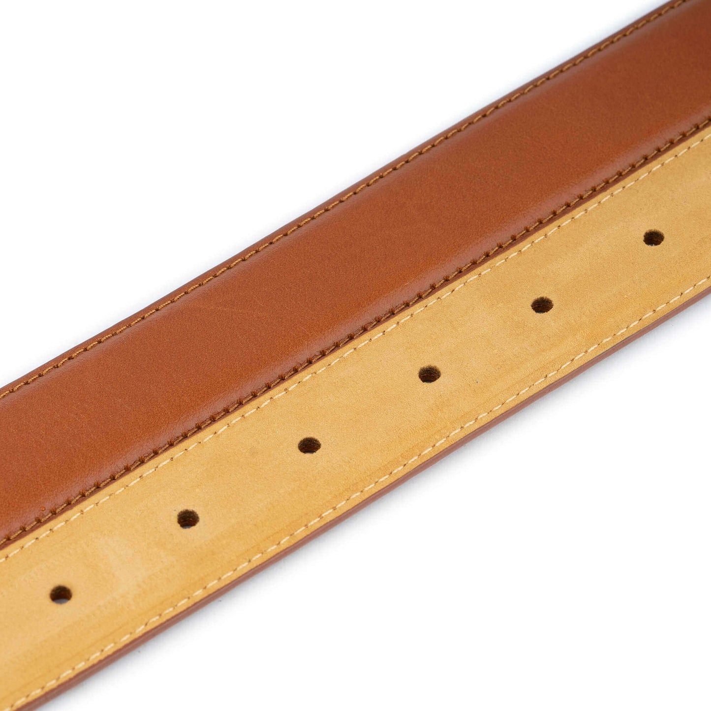 Light Brown Leather Belt Strap For Cartier Mens Buckle Replacement