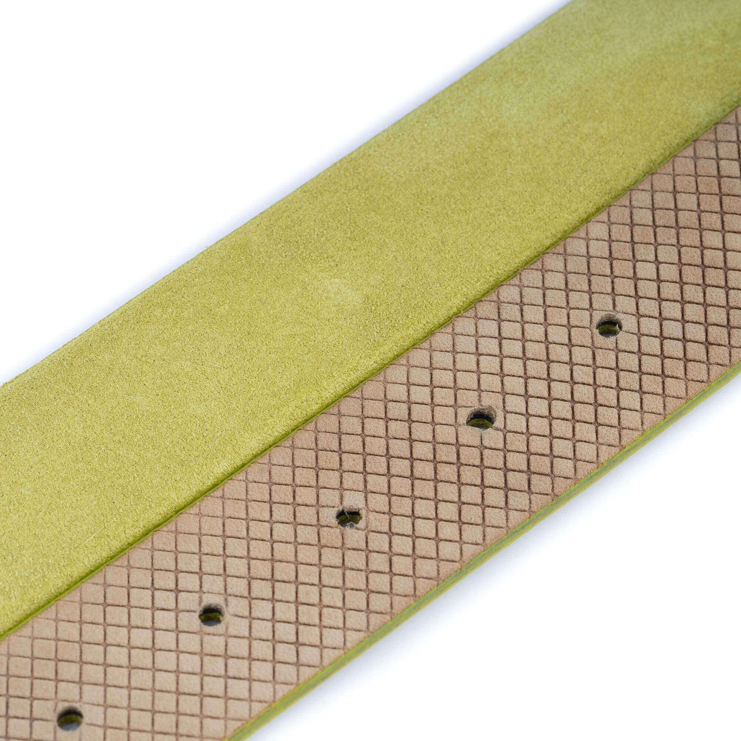 Lime Green Suede Leather Belt Strap For Cartier Womens Buckle Replacement