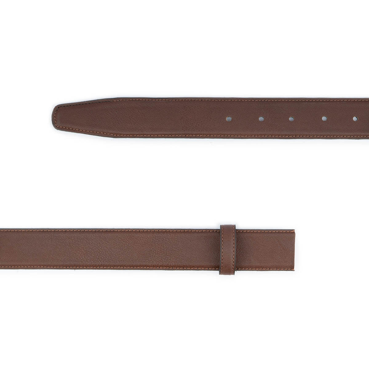 Medium Brown Belt Leather Straps Replacement For Ferragamo Mens Buckle