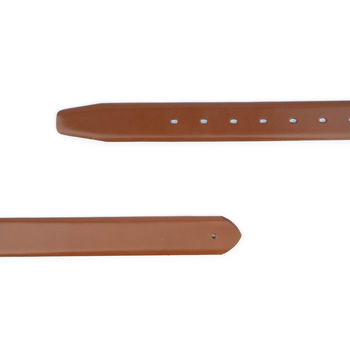 Medium Brown Leather Belt Strap with Hole For Dunhill Mens Buckle Replacement
