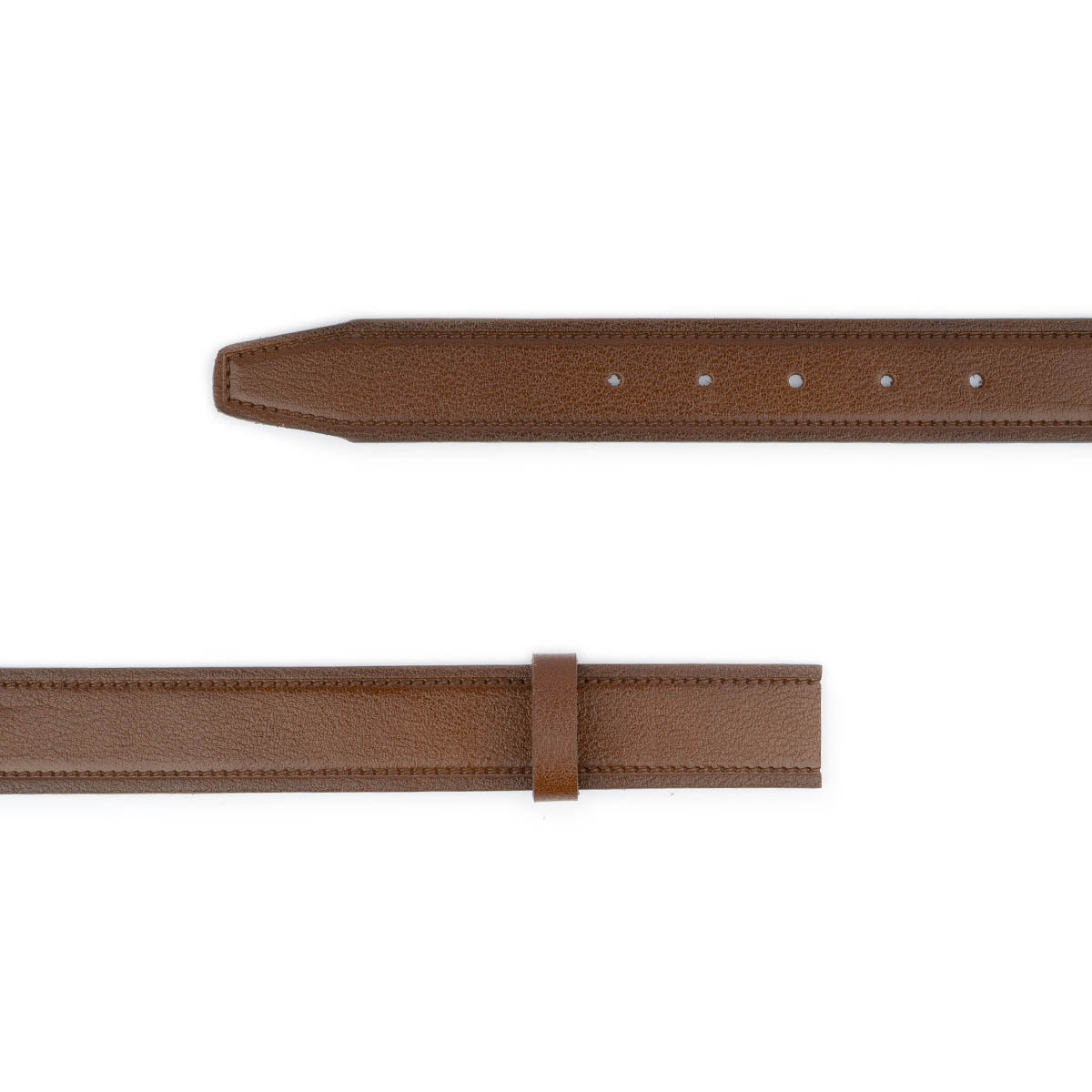 Medium Brown Full Grain Leather Belt Strap For Ferragamo Mens Buckle Replacement