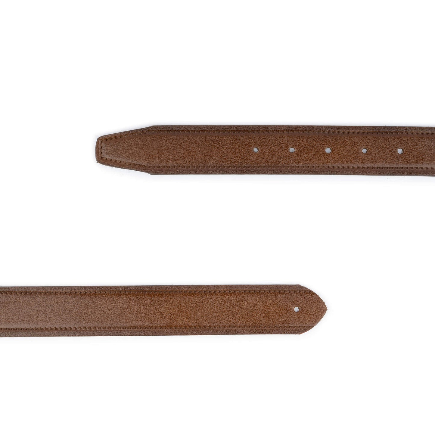 Medium Brown Leather Belt Strap with Hole For Dunhill Mens Buckle Replacement