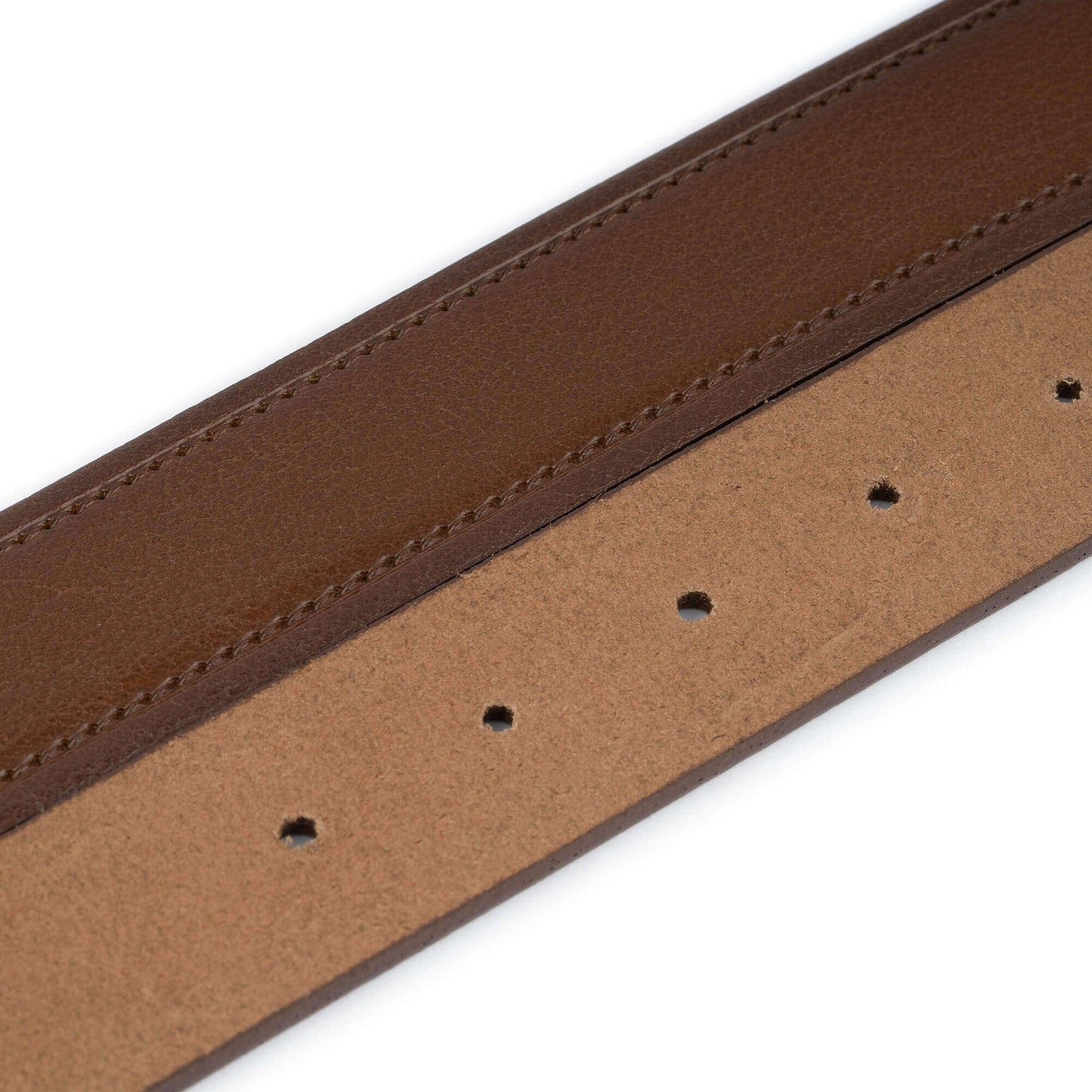 Brown Medium Leather Belt Strap For Ferragamo Mens Buckle Replacement