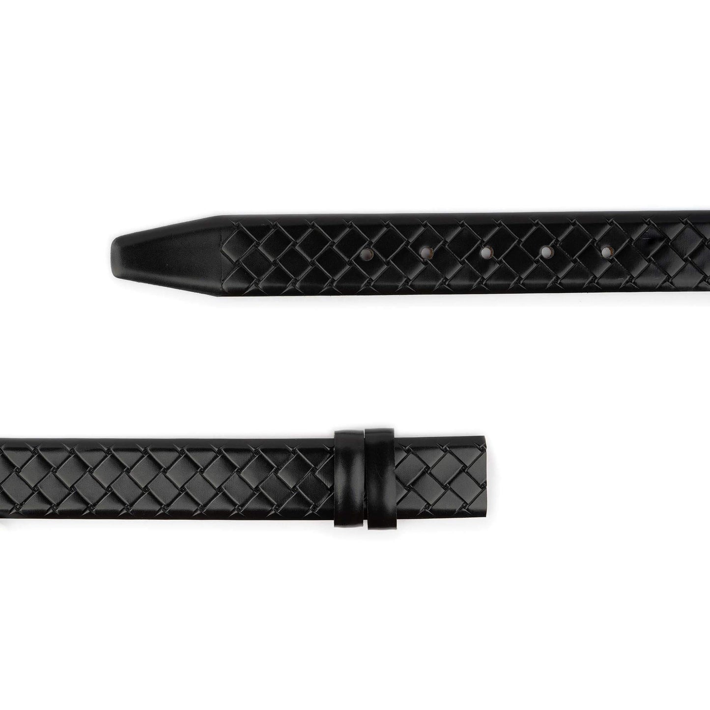 Mens Belt Strap For Designer Dunhill Buckles Black Woven Embossed Leather