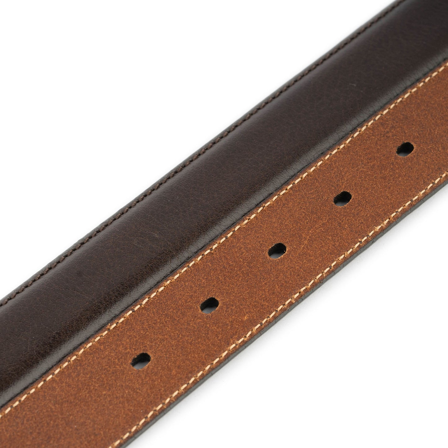 Mens Belt Strap For Cartier Buckles Replacement Dark Brown Leather 1 1/8 Inch