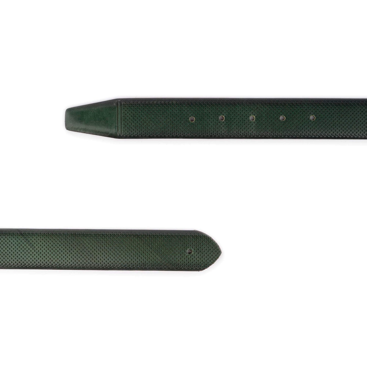 Mens Green Belt Strap For Ferragamo Buckles Dotted Texture Calfskin