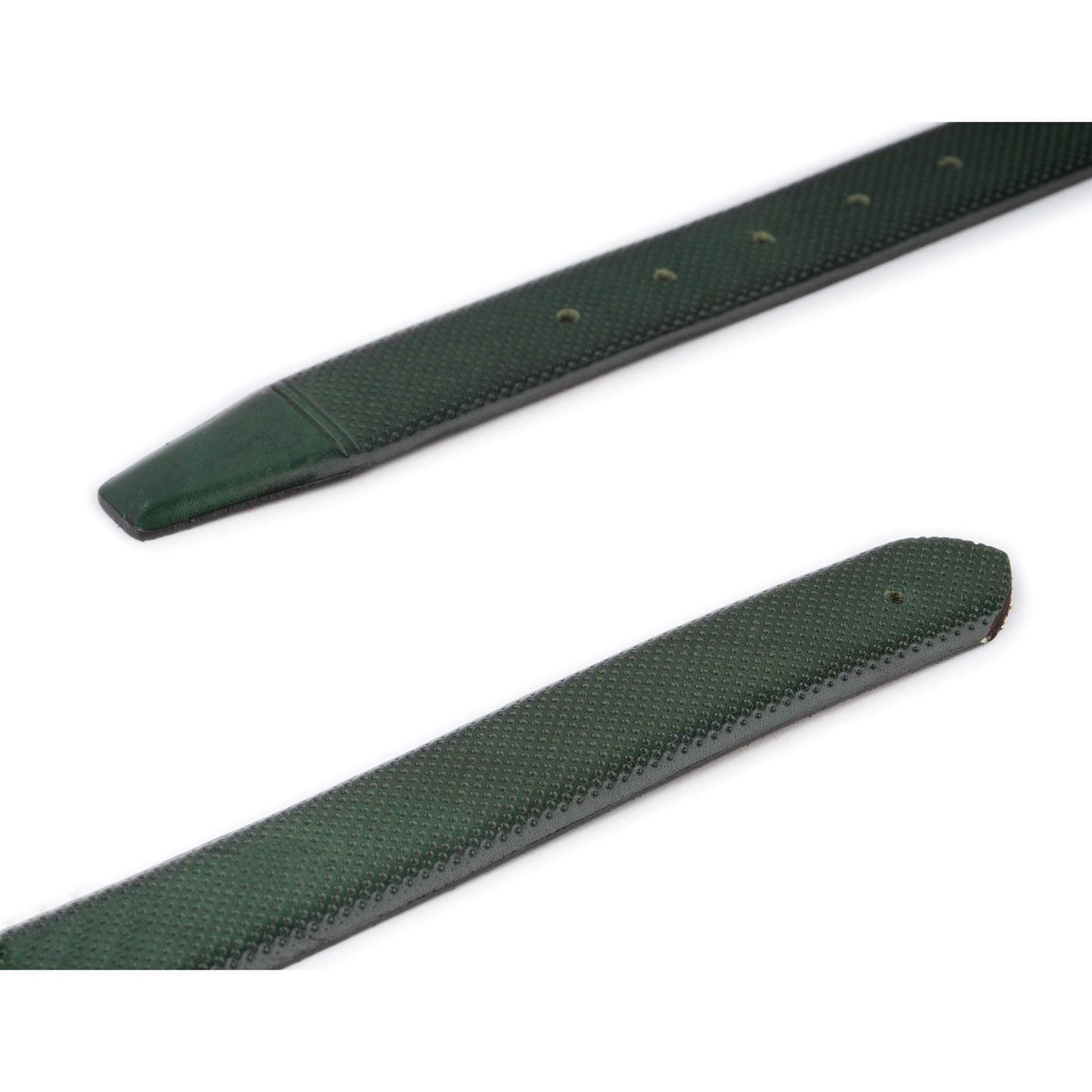 Mens Green Belt Strap For Ferragamo Buckles Dotted Texture Calfskin