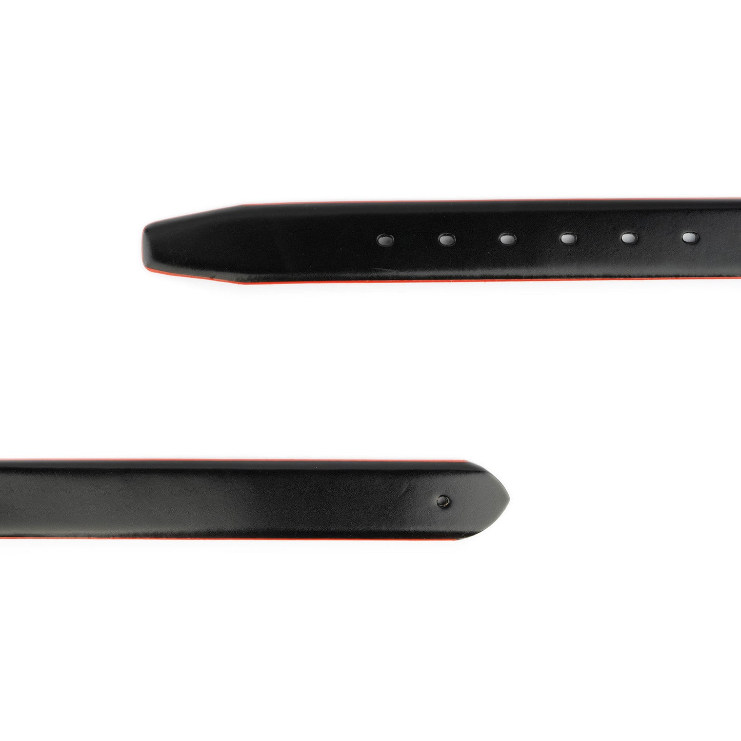 Mens Leather Strap For Ferragamo Buckles Belt Black Red Edges