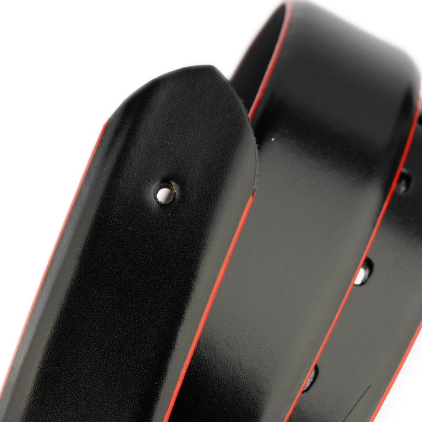 Mens Leather Strap For Ferragamo Buckles Belt Black Red Edges