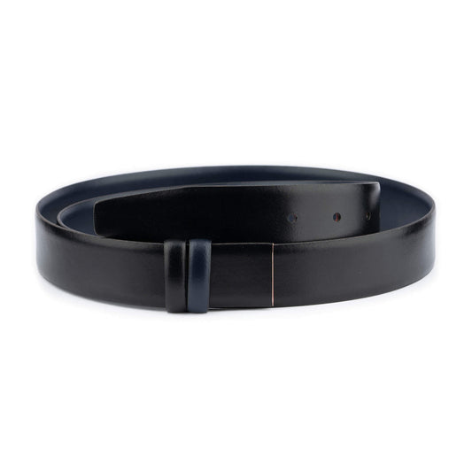 Mens Belt Reversible Black Blue For Dunhill Buckle Replacement