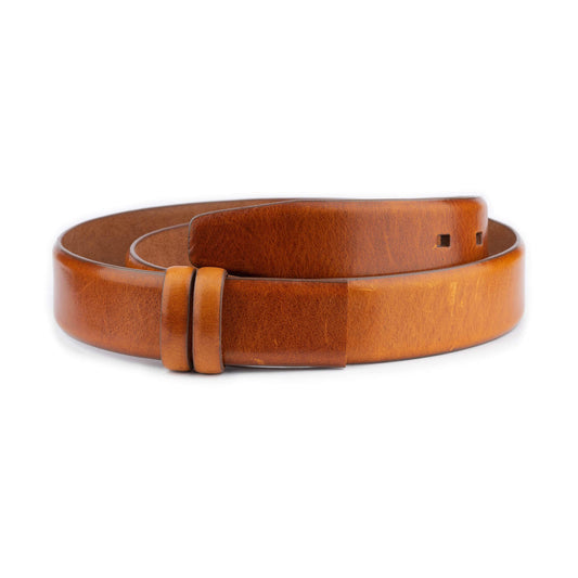 Mens Cognac Leather Belt Strap For Dunhill Buckle Replacement