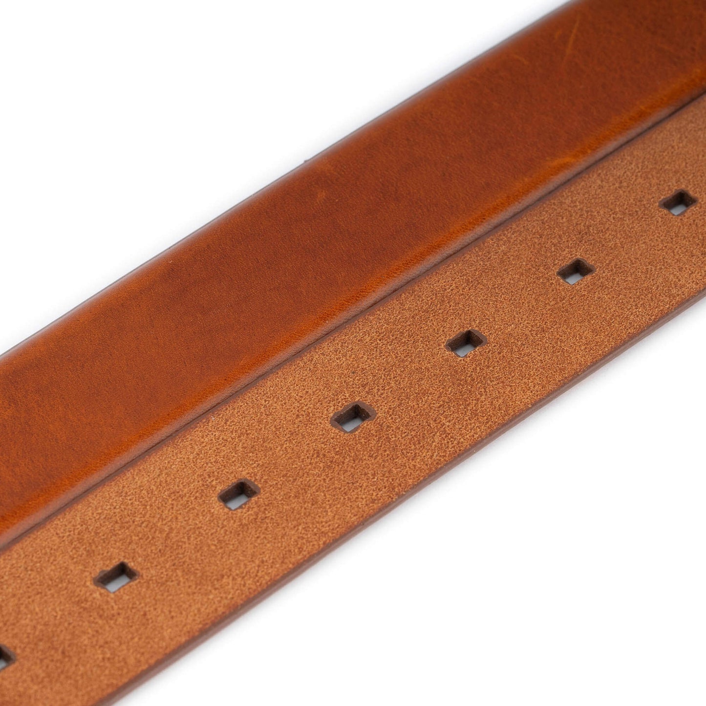 Mens Cognac Leather Belt Strap For Cartier Buckle Replacement