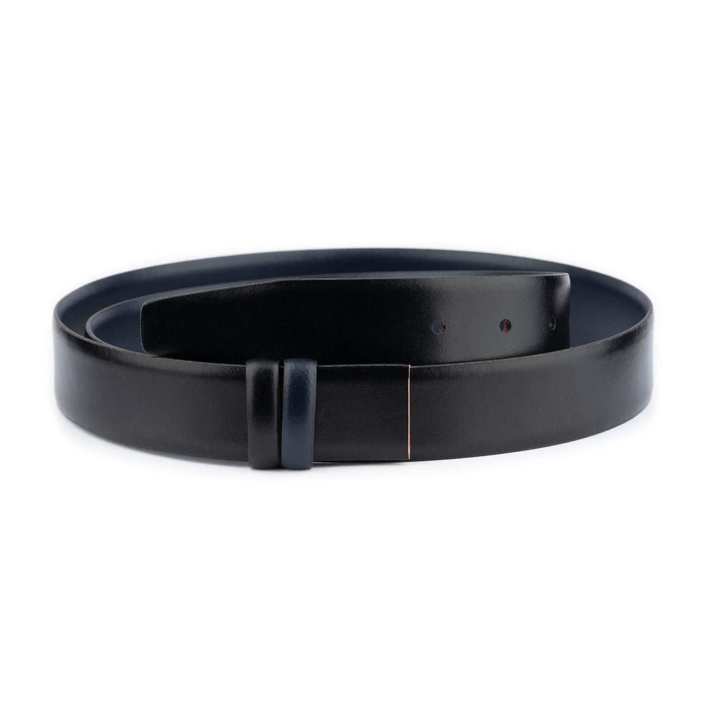 Mens Blue Black Reversible Leather Belt Strap For Montblanc Mens Buckle Replacement