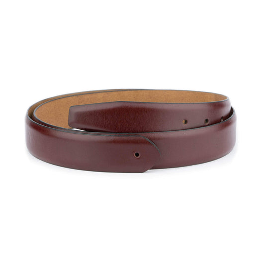 Mens Burgundy Leather Belt For Ferragamo Buckle Replacement