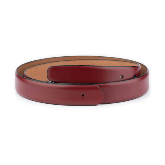 Burgundy Leather Mens Belt Strap For Montblanc Buckle Replacement
