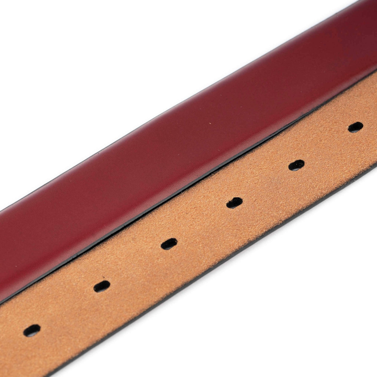 Burgundy Leather Mens Belt Strap For Cartier Buckle Replacement