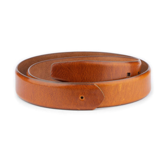 Mens Cognac Leather Brown Belt Strap For Ferragamo Buckle Replacement