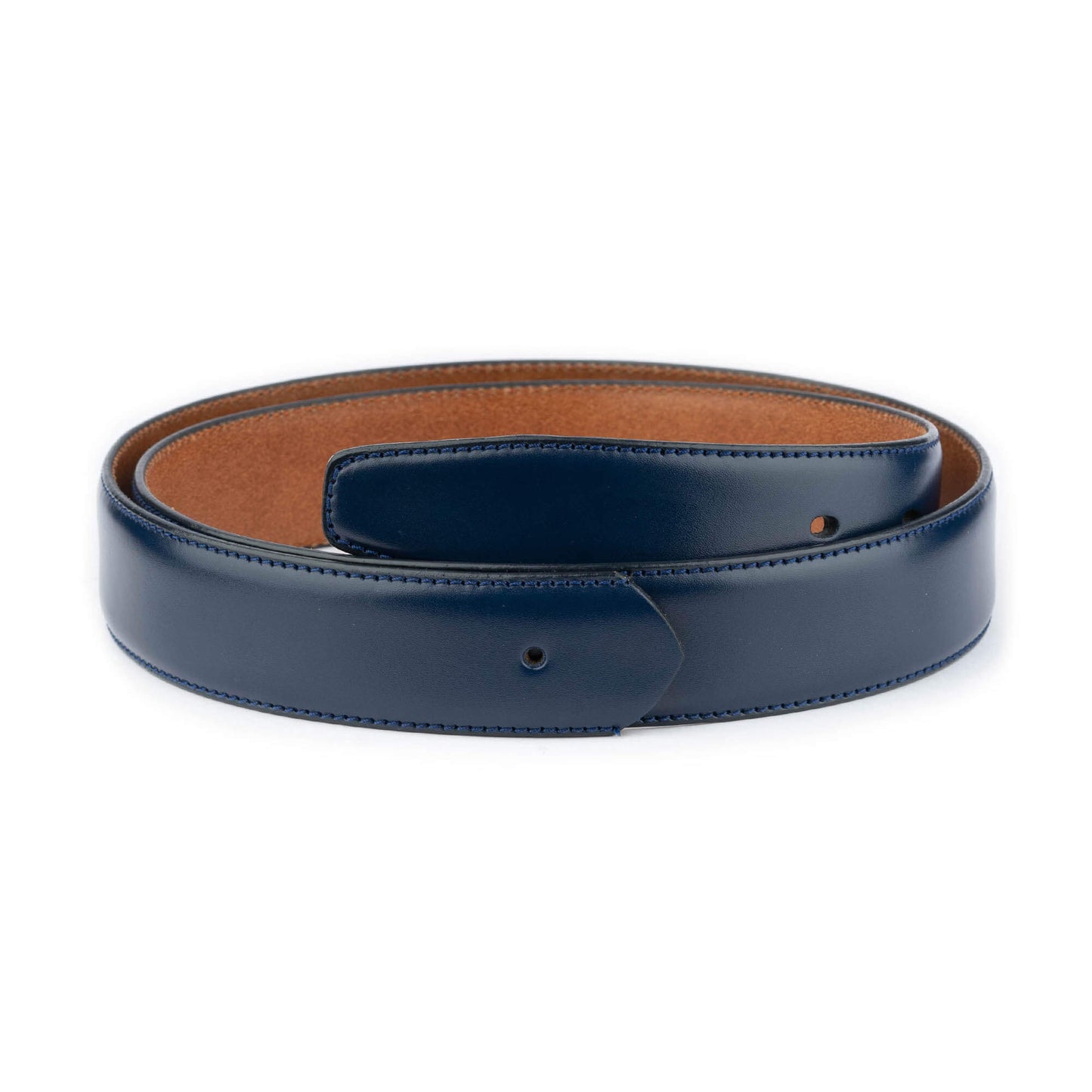 Mens Blue Belt Strap Leather For Cartier Buckle Replacement