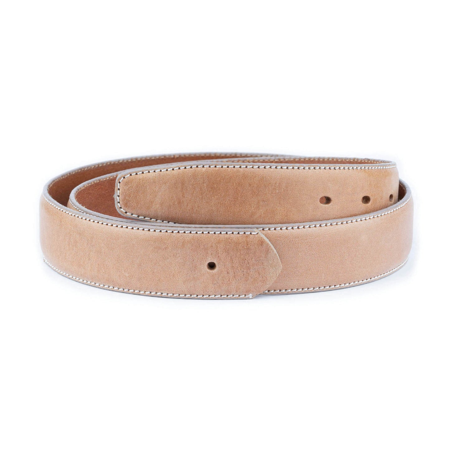 Mens Taupe Leather Belt Strap For Cartier Mens Buckle Replacement