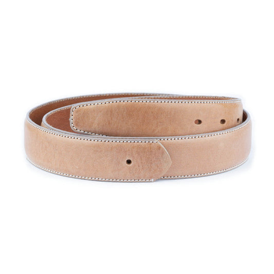 Mens Taupe Leather Belt Strap For Dunhill Mens Buckle Replacement