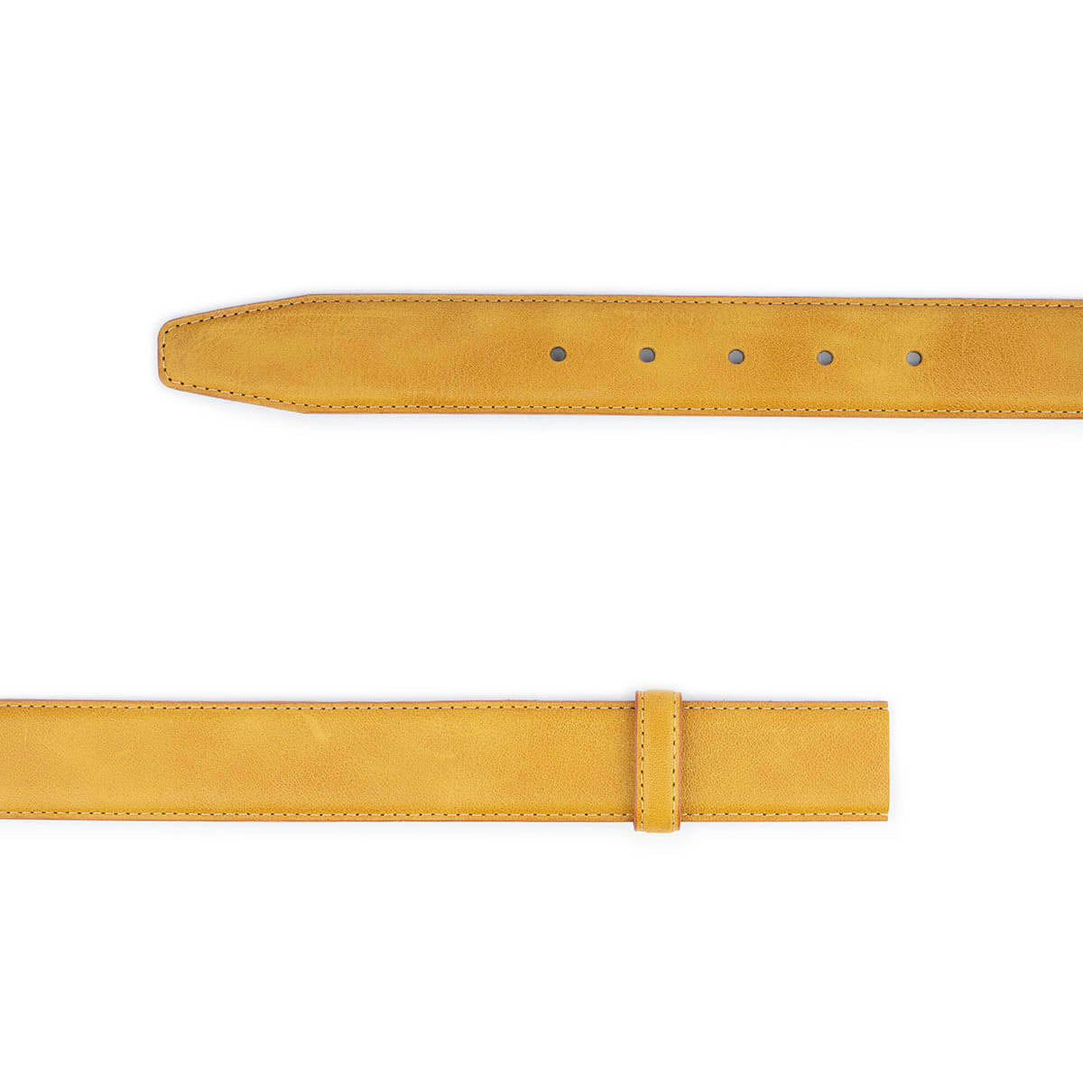 Mustard Yellow Leather Belt Strap For Ferragamo Womens Buckle Replacement