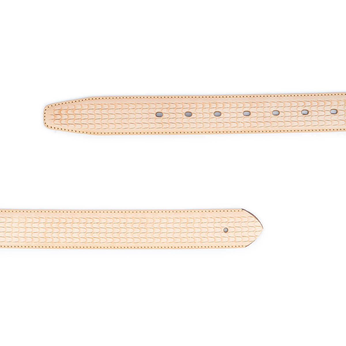 Womens Natural Beige Embossed Leather Belt Strap for Dunhill Buckle Replacement