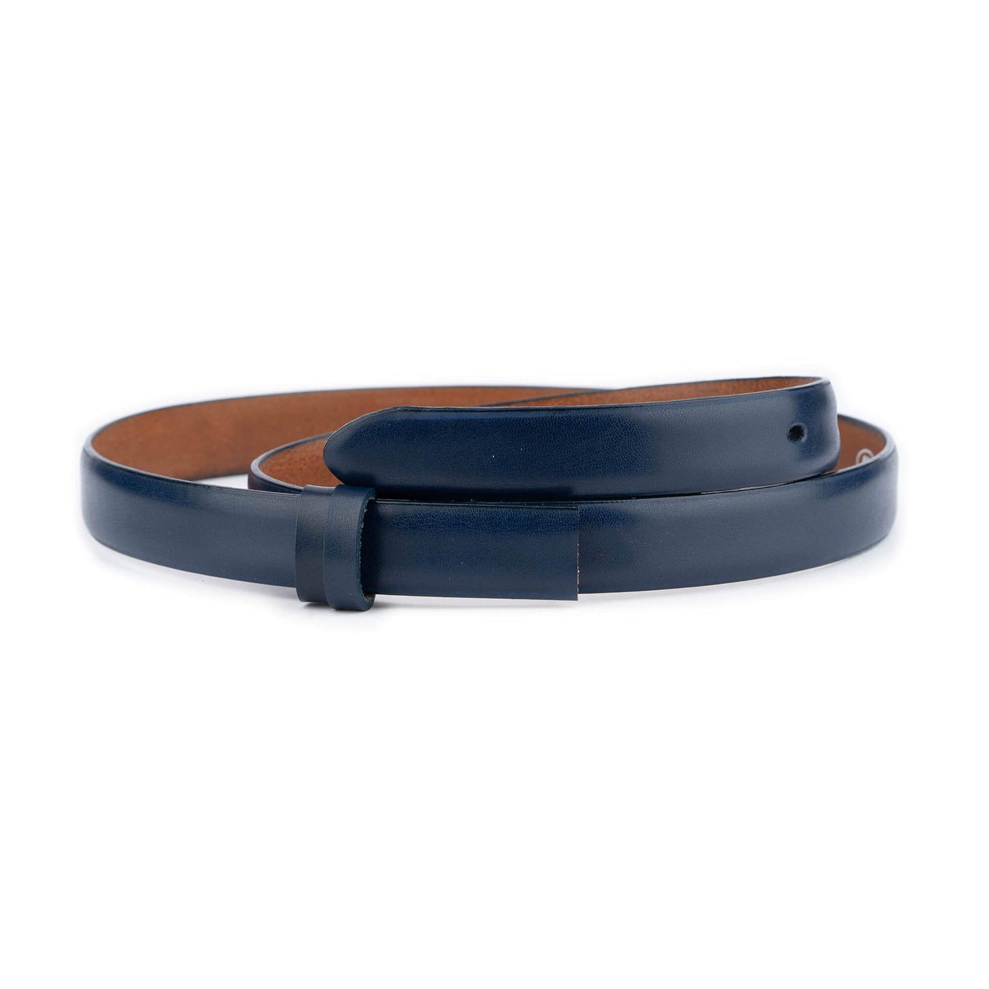 Navy Blue Thin Belt Strap For Ferragamo Womens Buckle Replacement