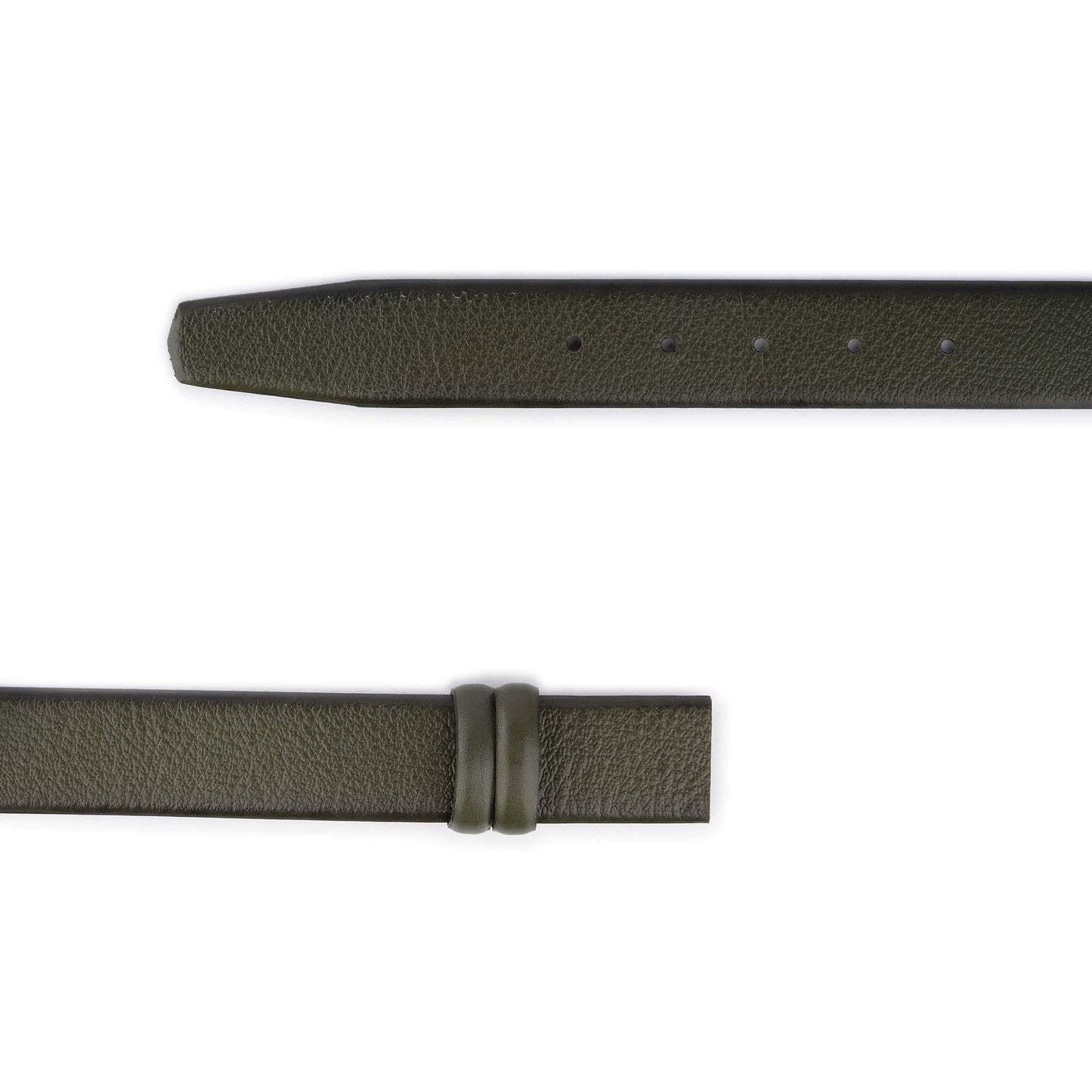 Olive Green Buffalo Leather Men Belt Strap For Ferragamo Buckles Replacement