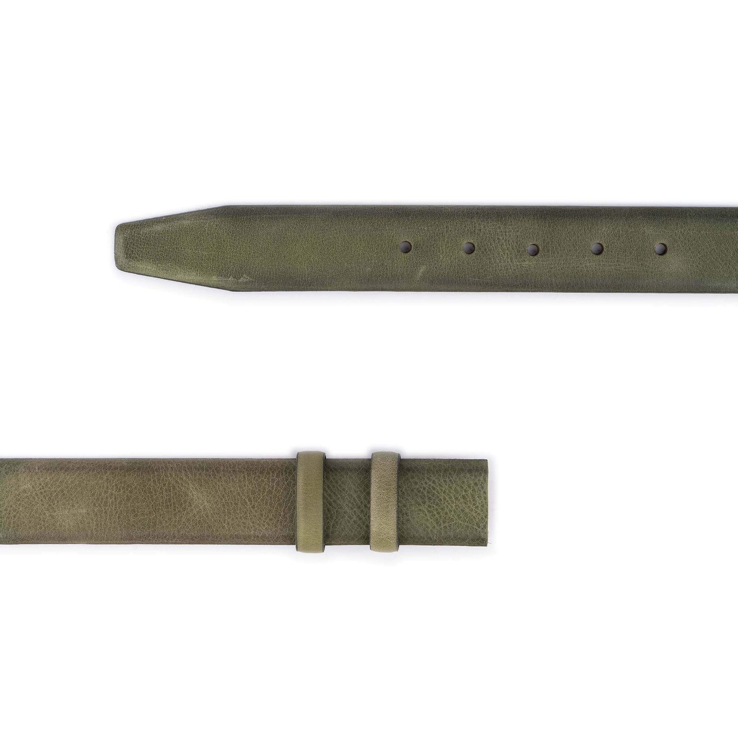 Olive Green Leather Buckle Strap For Ferragamo Buckles Replacement