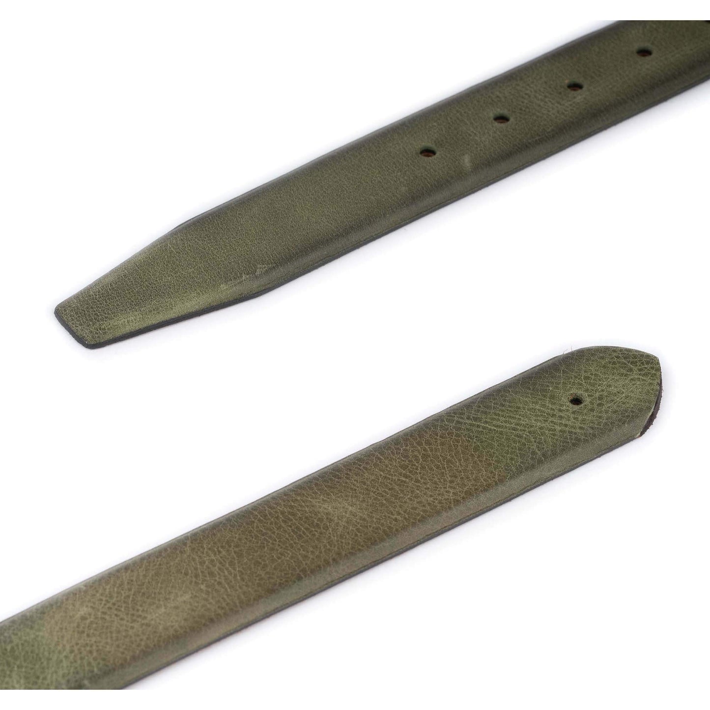 Olive Green Leather Buckle Strap For Cartier Buckles Replacement