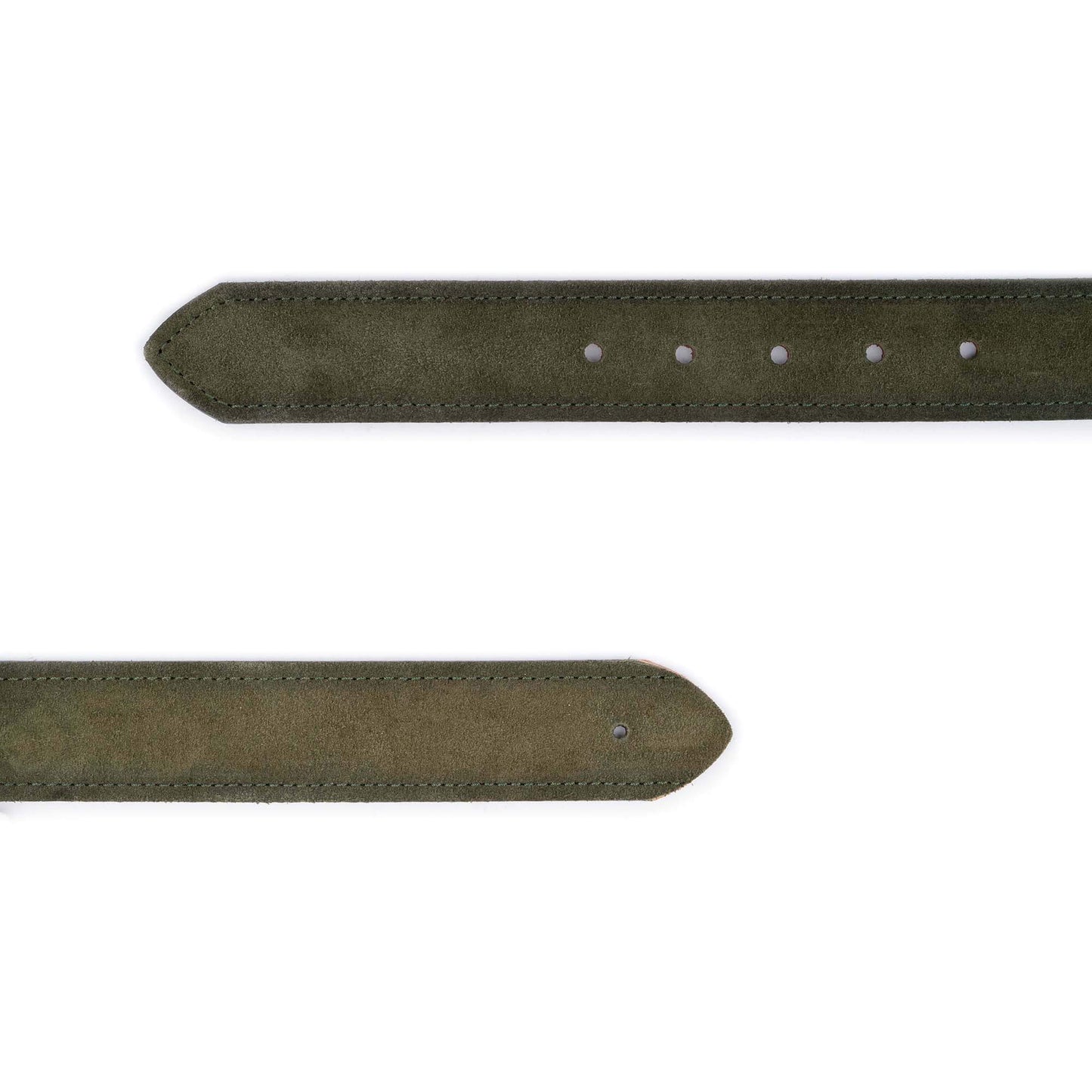 Olive Green Suede Leather Belt Strap For Montblanc Buckles 3.8 Cm