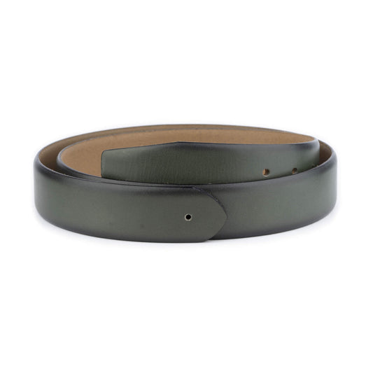 Olive Green Belt Strap Leather Womens for Dunhill Buckle Replacement