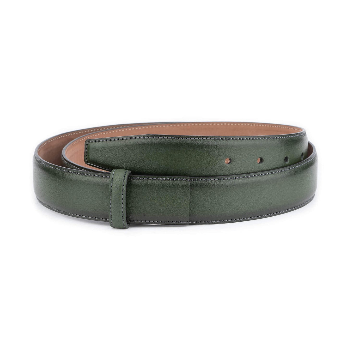 Olive Green Leather Strap For Ferragamo Womens Belt Buckle Replacement