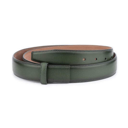 Olive Green Leather Strap For Dunhill Womens Belt Buckle Replacement