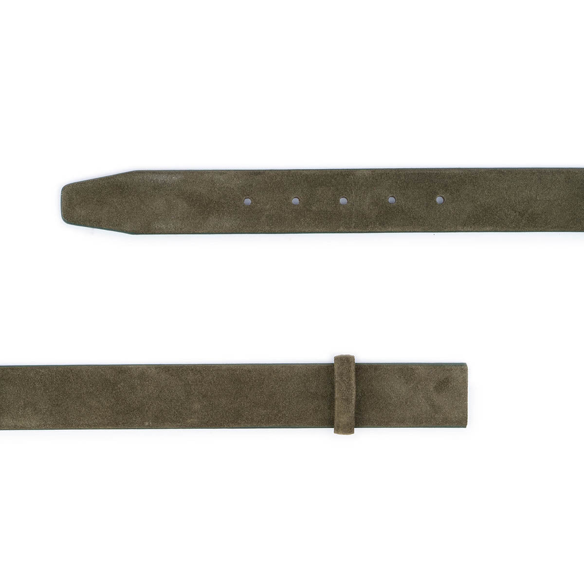 Olive Green Suede Belt Leather Strap For Ferragamo Womens Buckle Replacement