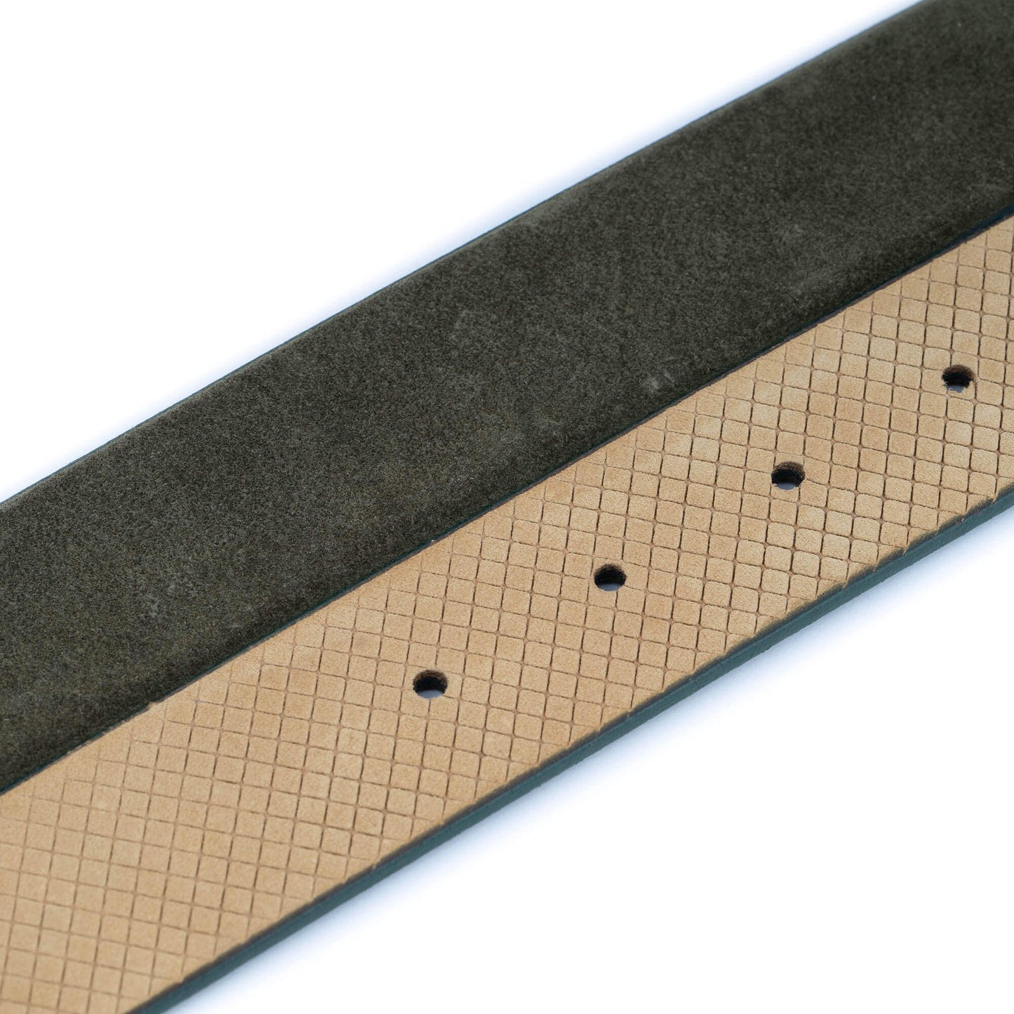 Olive Green Suede Belt Leather Strap For Cartier Womens Buckle Replacement