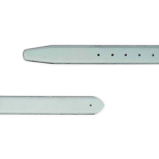 Pale Blue Belt Leather Strap For Dunhill Buckles Replacement