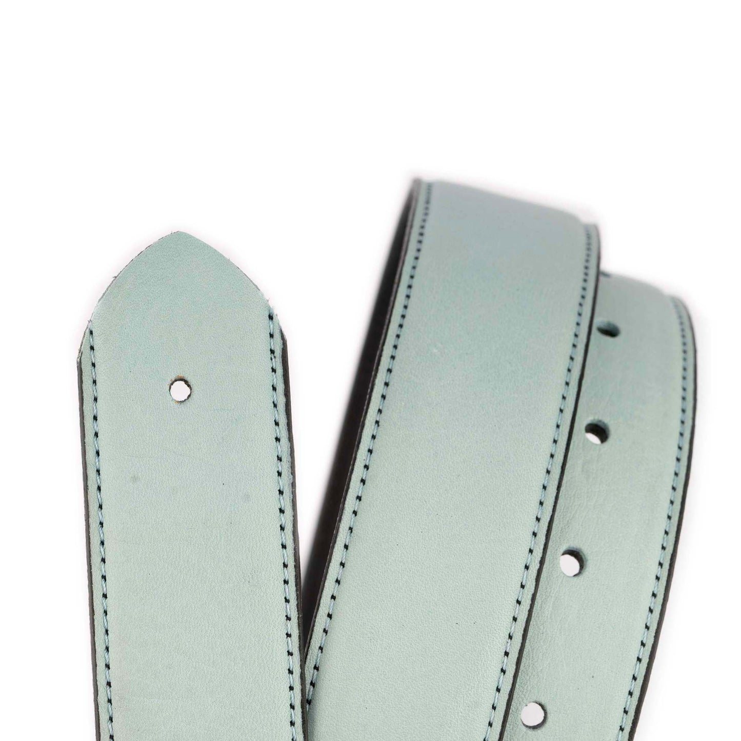Pale Blue Belt Leather Strap For Dunhill Buckles Replacement