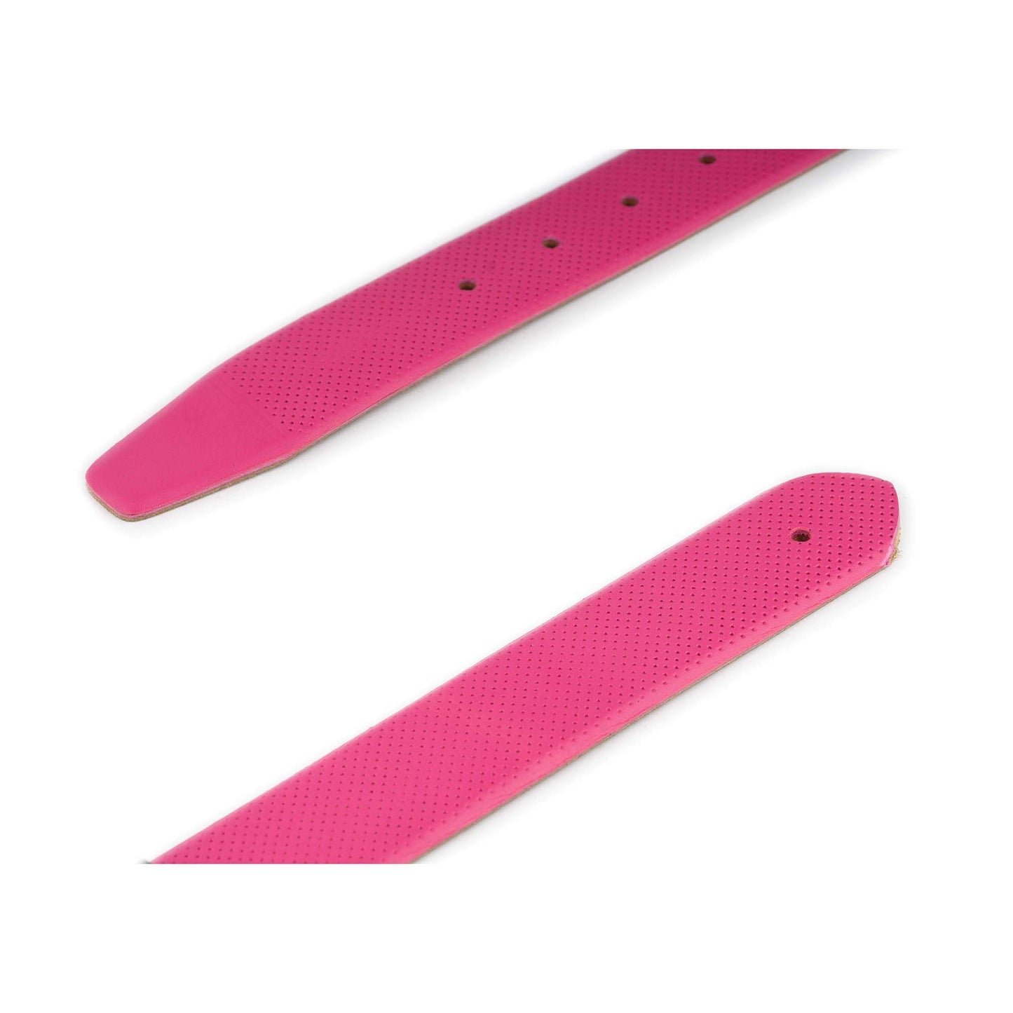 Pink Golf Belt Strap For Designer Dunhill Buckles Perforated Leather