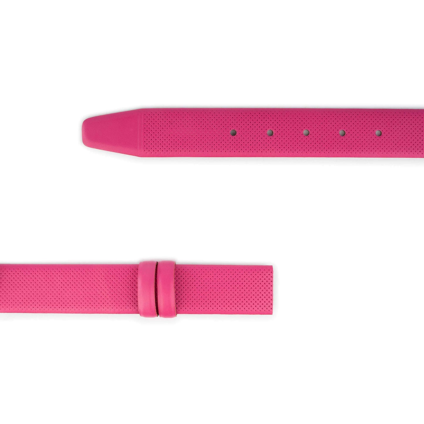 Pink Leather Womens Belt Strap Replacement Dotted Texture For Ferragamo Buckles