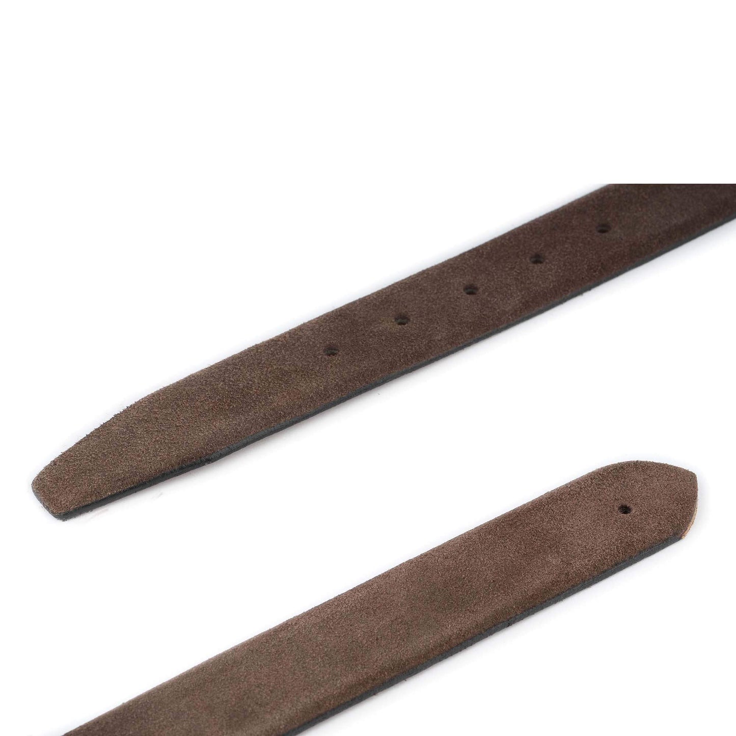 Quality Belt Straps For Montblanc Buckles Medium Brown Suede Leather