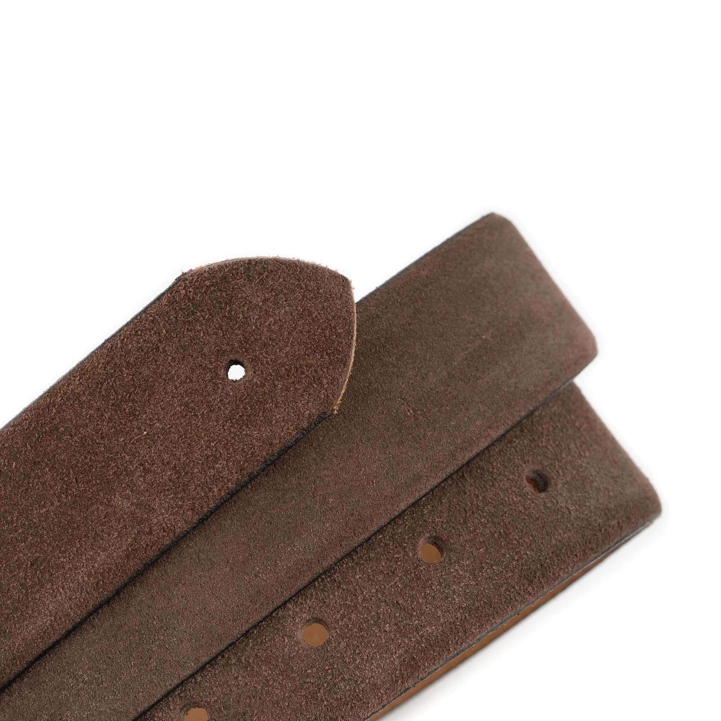 Quality Belt Straps For Montblanc Buckles Medium Brown Suede Leather