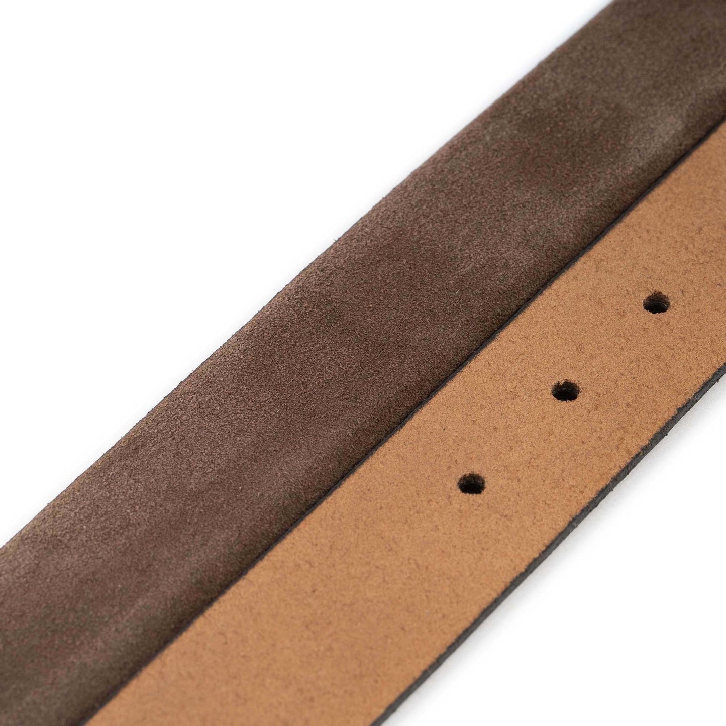 Quality Belt Straps For Montblanc Buckles Medium Brown Suede Leather