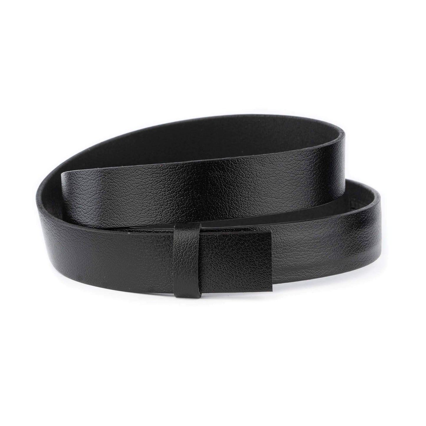 Ratchet Belt Strap For Ferragamo Buckles Replacement Black Buffalo Leather