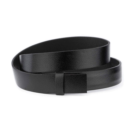 Ratchet Belt Strap For Ferragamo Buckles Replacement Black Buffalo Leather