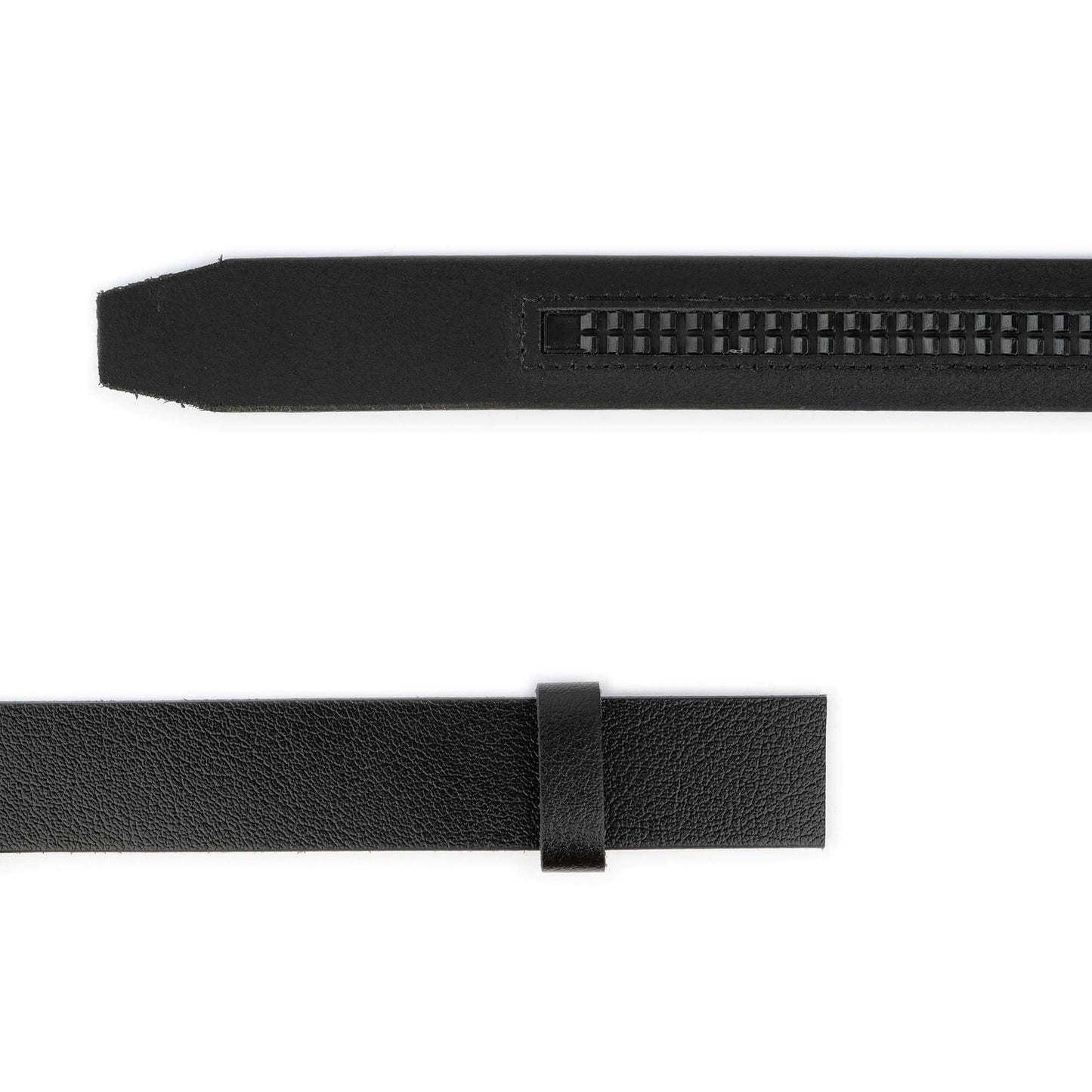 Ratchet Belt Strap For Ferragamo Buckles Replacement Black Buffalo Leather