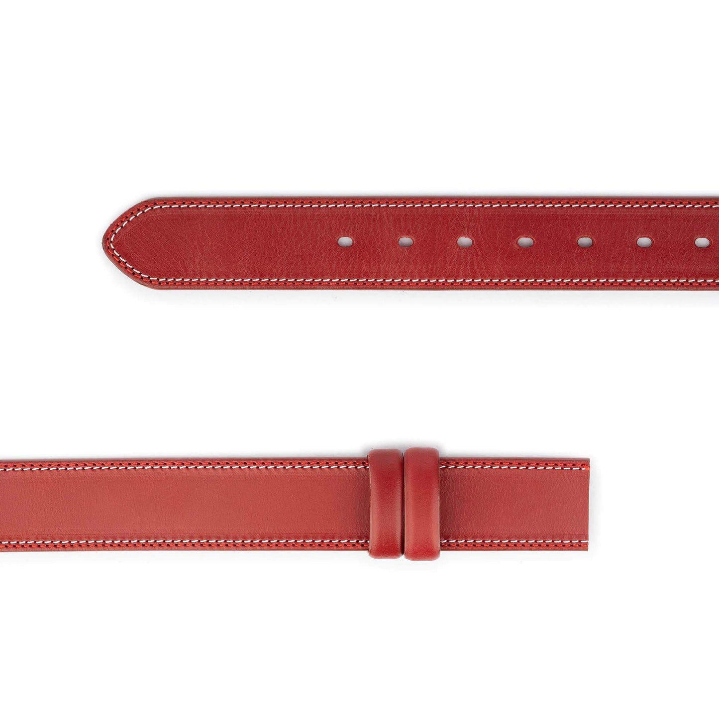 Red Leather Belt Replacement Strap For Cartier Buckles Adjustable 4.0 Cm