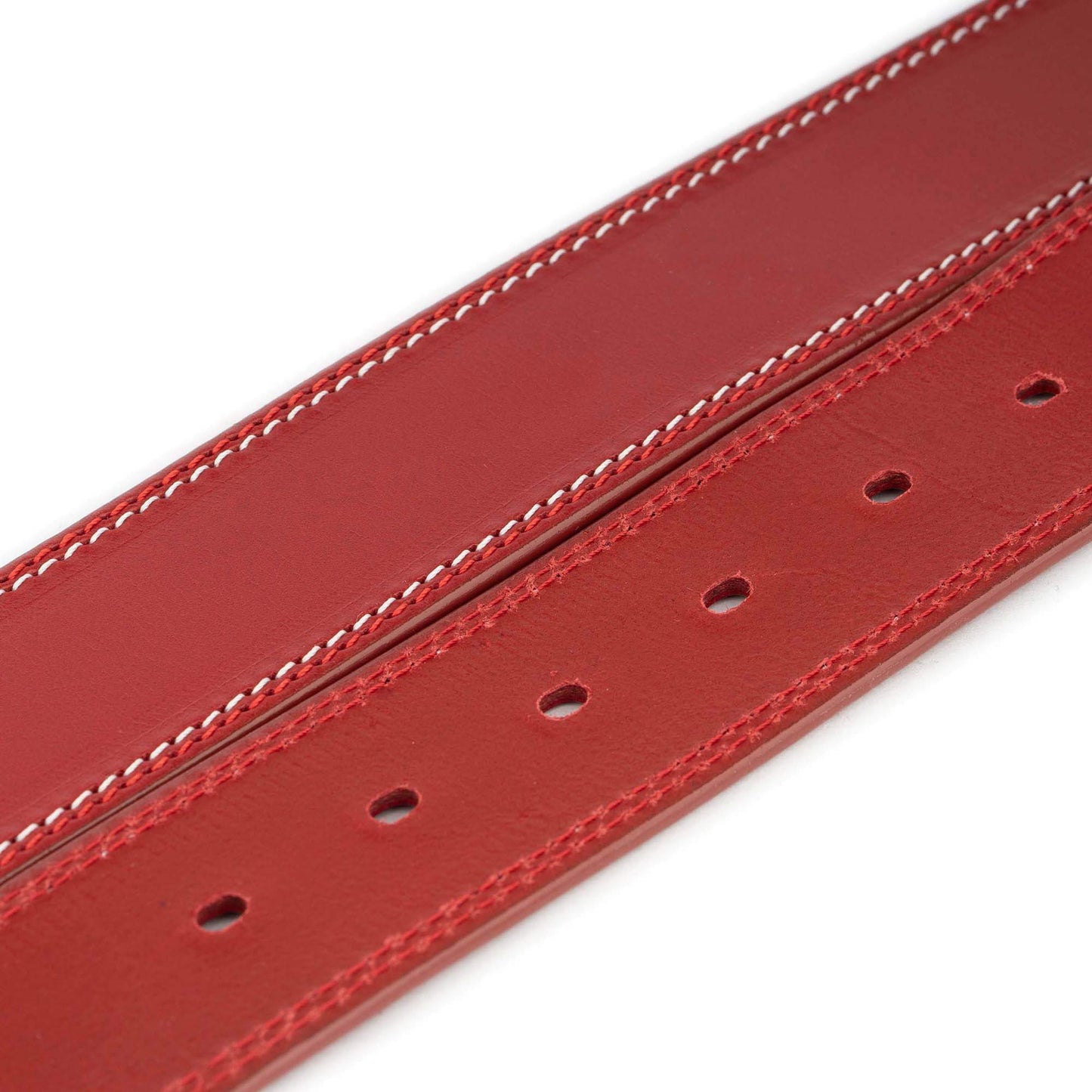 Red Leather Belt Replacement Strap For Montblanc Buckles Adjustable 4.0 Cm