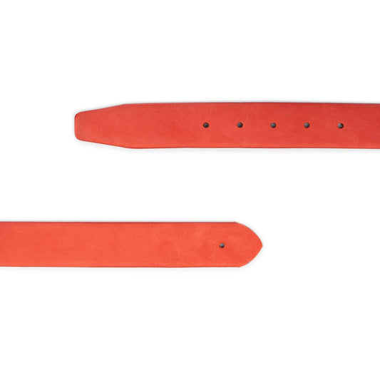 Red Nubuck Leather Belt Strap Replacement For Dunhill Buckles
